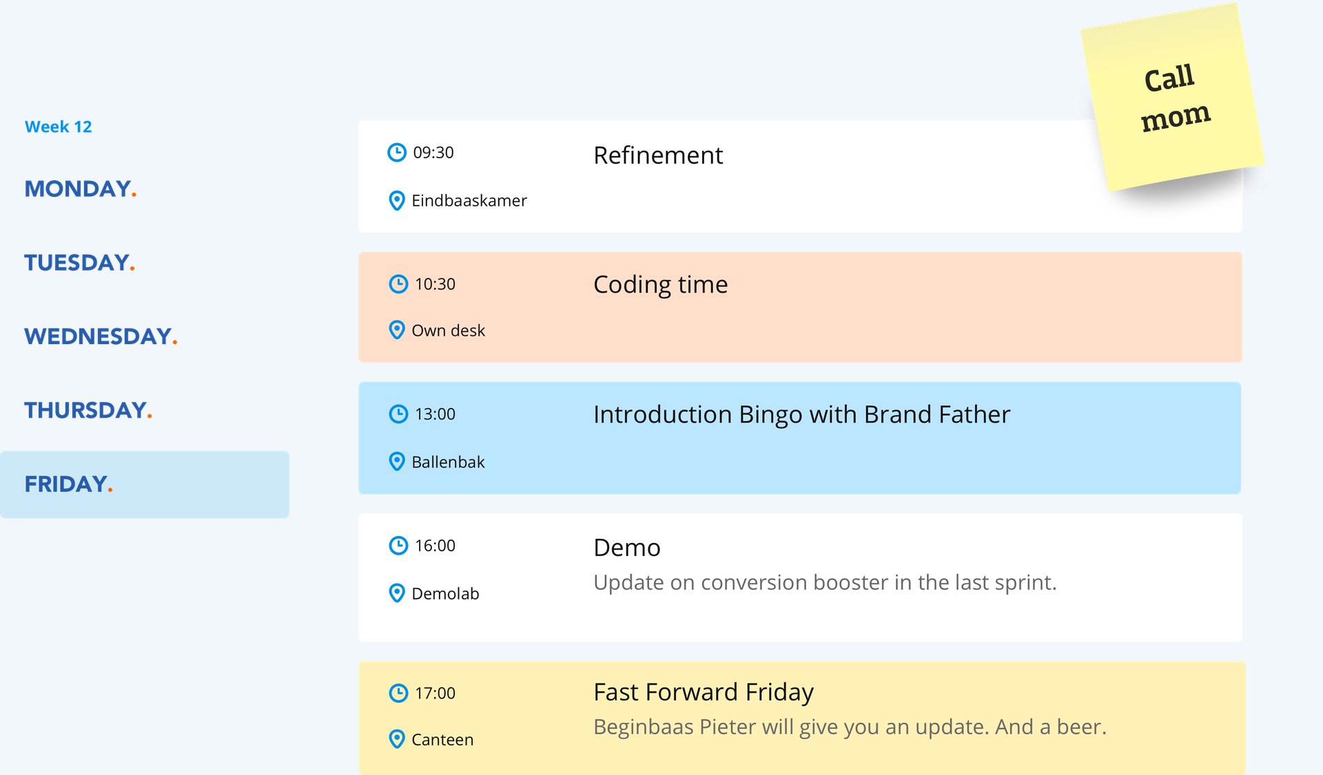 EN-Kalender Tech development