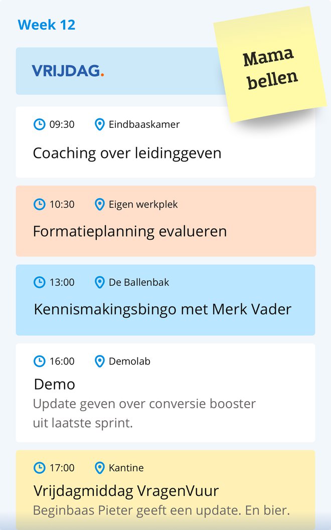 NL-Kalender HQ Organisatie Ontwikkeling mobiel