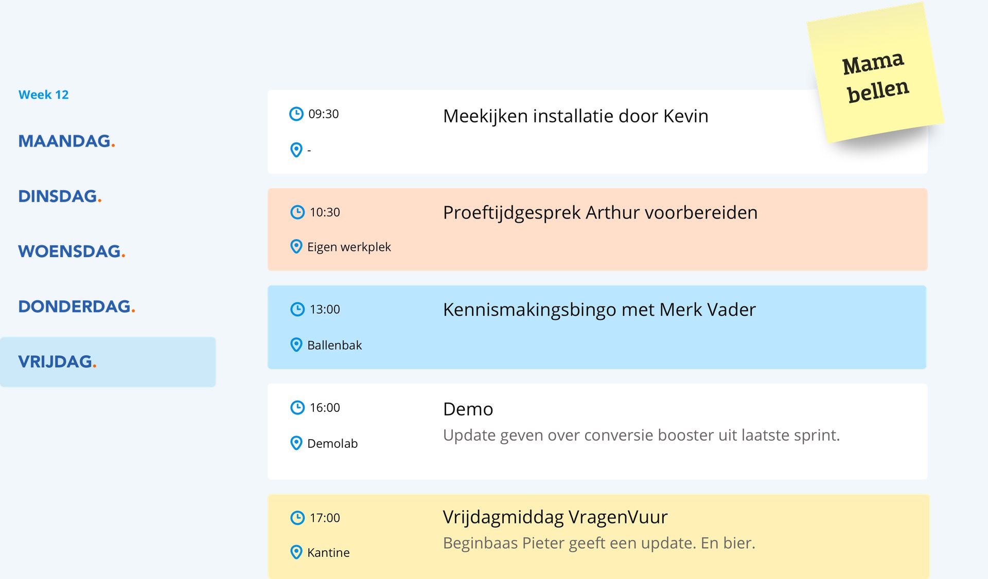 NL-Kalender installatie leidinggevende