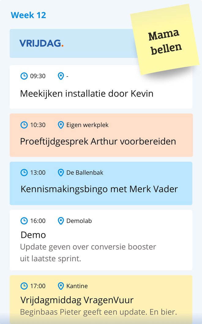 NL-Kalender installatie leidinggevende mobiel