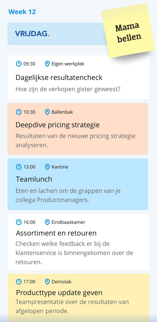 Agenda productmanager