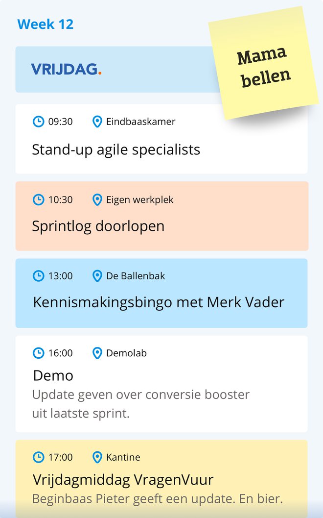 NL-Kalender Tech agile mobiel