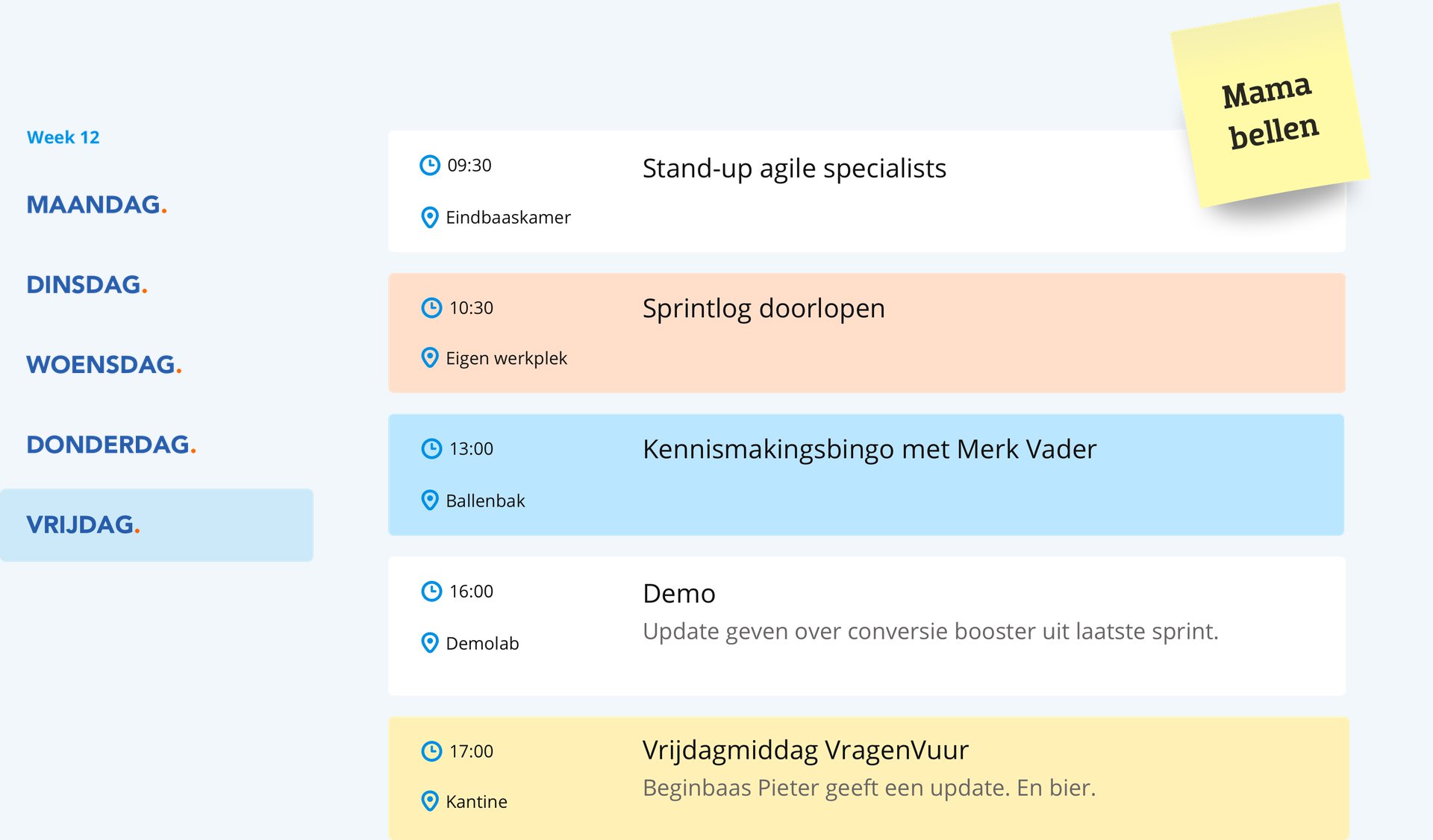 NL-Kalender Tech agile